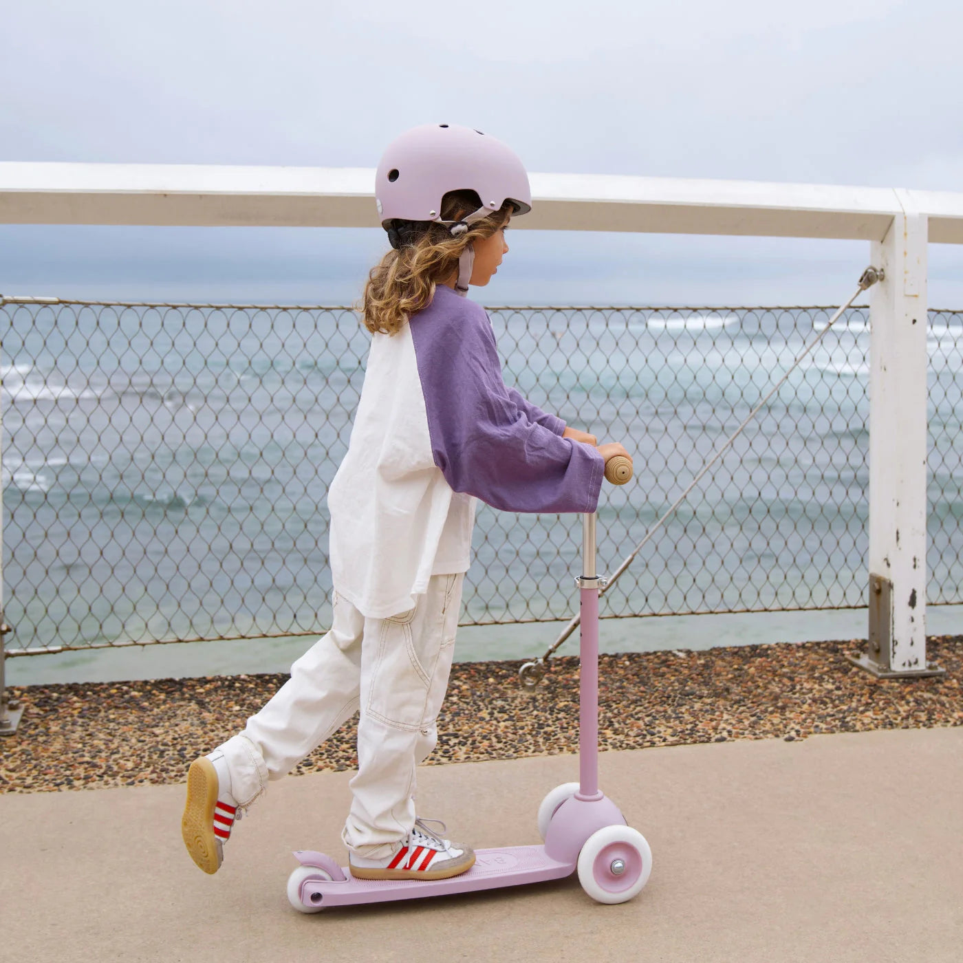 Eco Scooter with Pin & Ride basket - Lavander