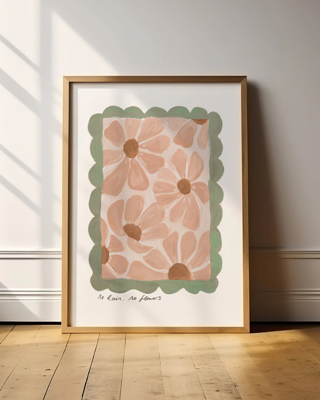No Rain No Flowers - Daisy Art Print