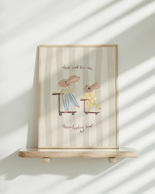 Everlasting Love - Big Brother Rabbit Art Print