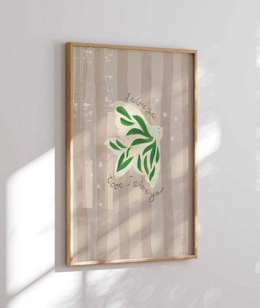 I Adore You - Bird Art Print