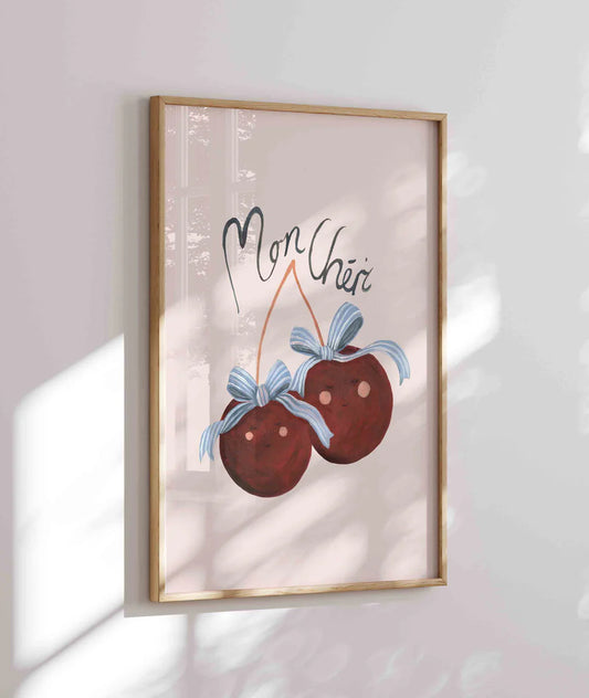 Mon Chéri - Cherry Art Print