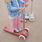Eco Scooter with Pin & Ride basket - Raspberry