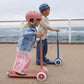Eco Scooter with Pin & Ride basket - Raspberry