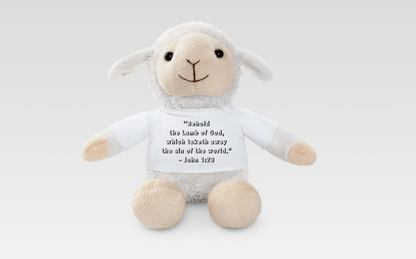 Personalized Plush Lamb – With Printable T-Shirt