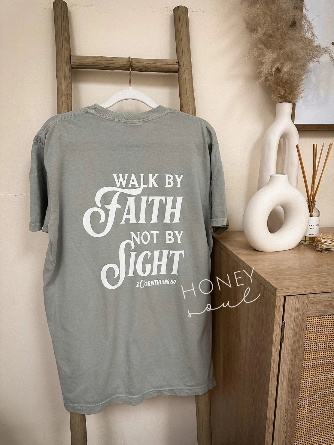 Walk By Faith Not By Sight Tee - Espresso