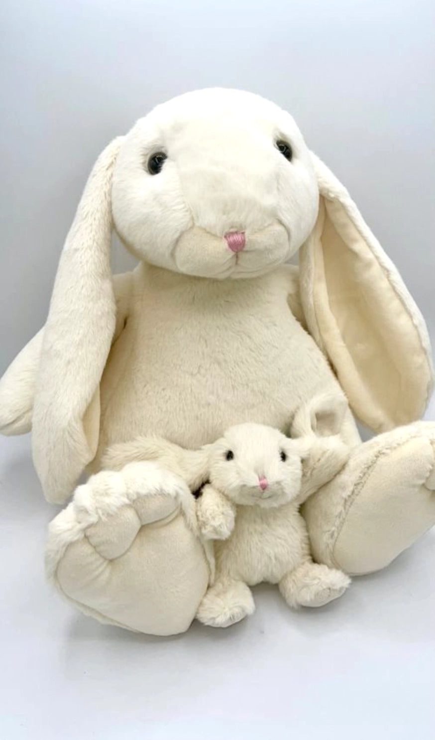 Bunny Large Soft Toy Cream Plush, Baby Safe - 30cm