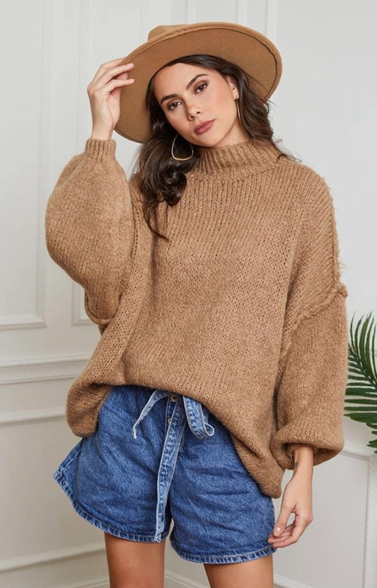 Knitwear Collection WS25 - Bell sleeve tunic sweater