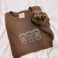 Embroidered Fall Coffee Cups Sweatshirt