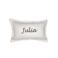 Linen pillow with a personalised embroidery - Cream