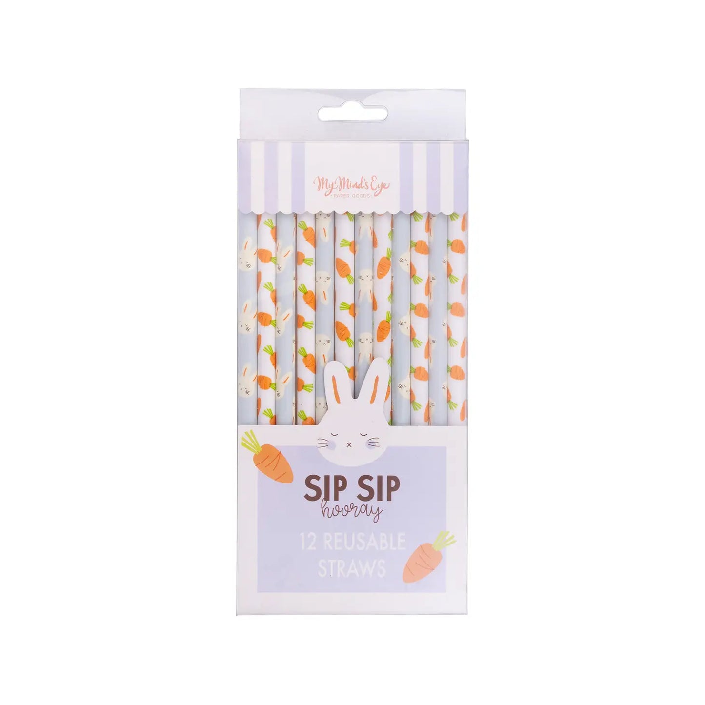 Bunny/Carrot Reusable Straws