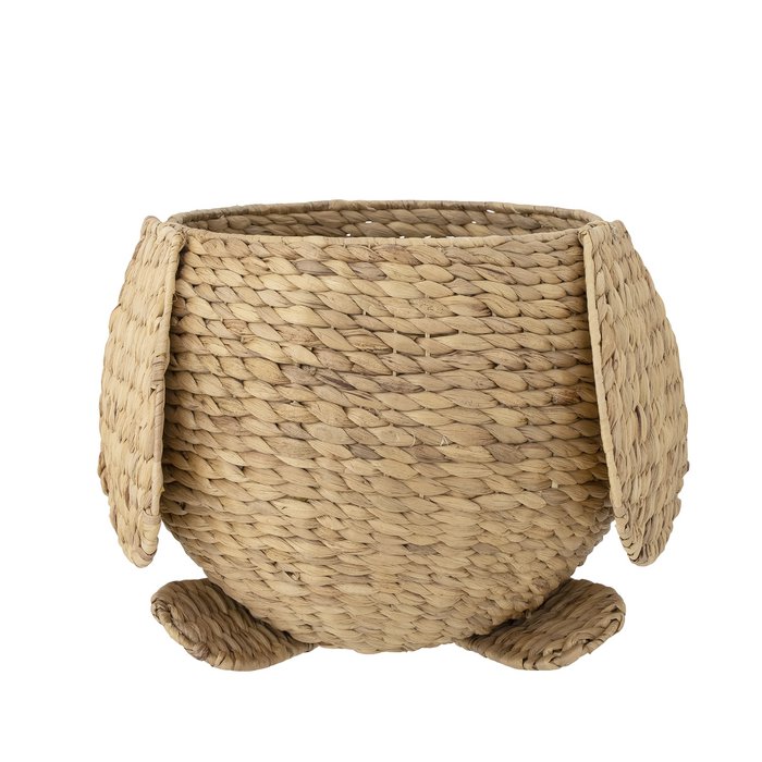 Pingo Basket w/Lid, Nature, Water Hyacinth