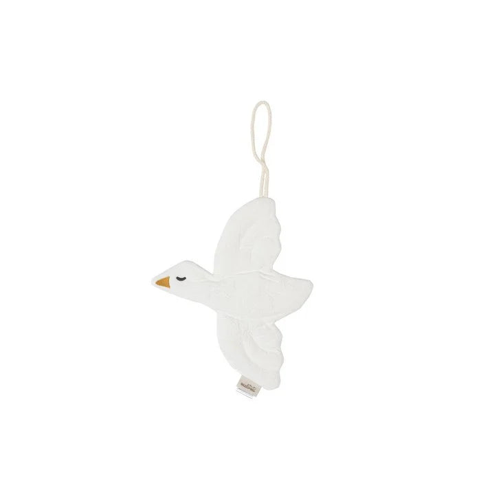 PACIFIER HOLDER/ WALL DECORATION - LITTLE BIRDY - ECRU