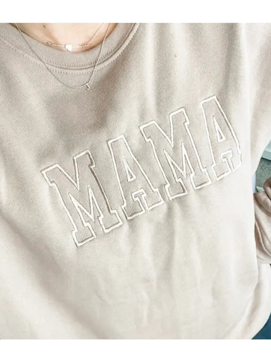 Embroidered 'Mama' Sweatshirt