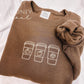 Embroidered Fall Coffee Cups Sweatshirt