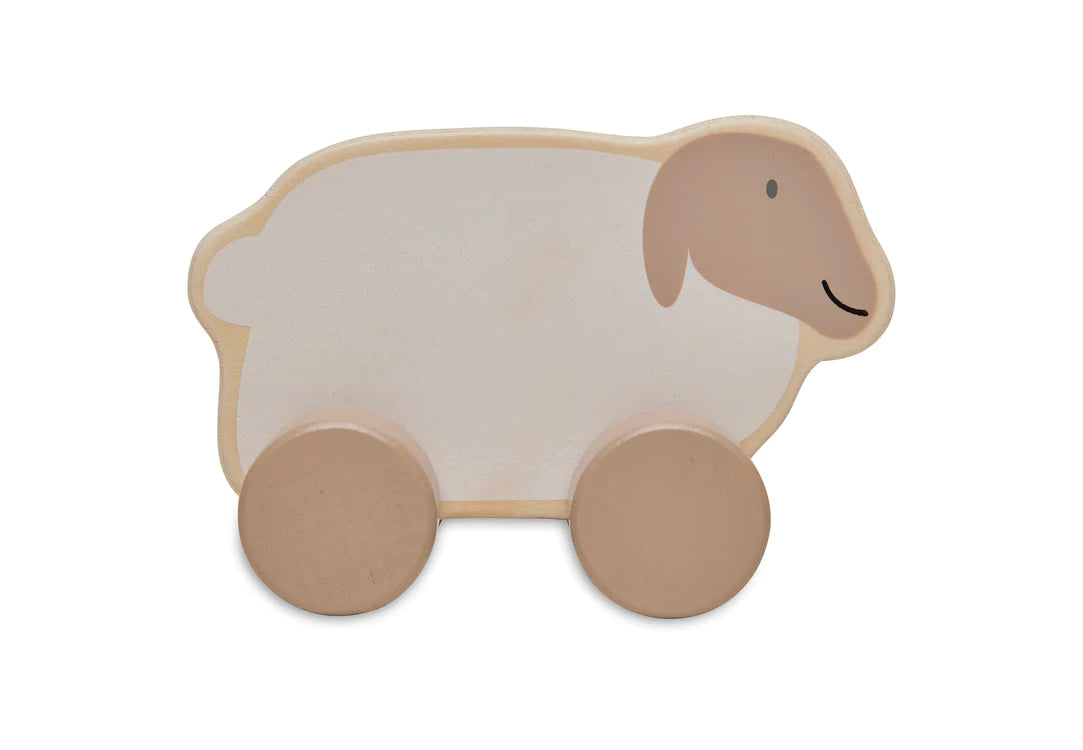 Wooden Toy Car Farm Lamb