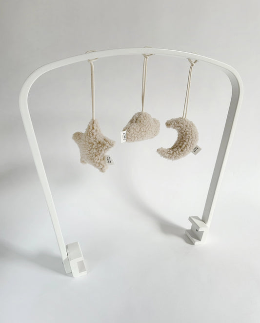 Play Arch Set For Cradle, To the Moon | White & Cream