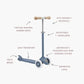 Eco Scooter with pin & Ride basket - Deep Sea