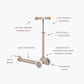 Eco Scooter with Pin & Ride basket - Sand