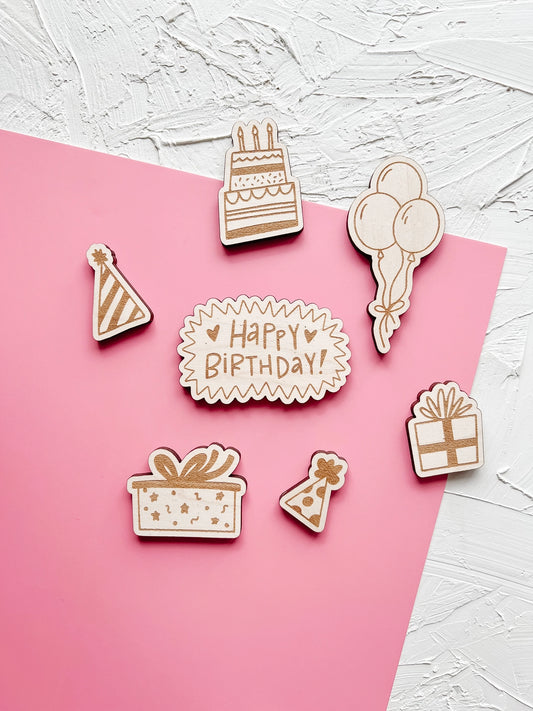 Birthday Wooden Play Pieces