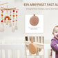 Wooden baby mobile cot holder