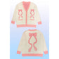 Varsity Knit Bow Cardigan