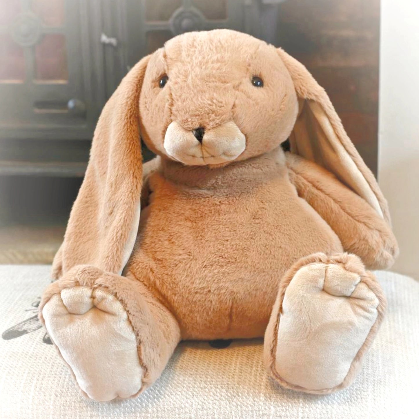 Bunny Large Soft Toy Cream Brown, Baby Safe - 30cm