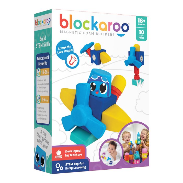 Blockaroo Airplane box-10 pcs-magnetic toys