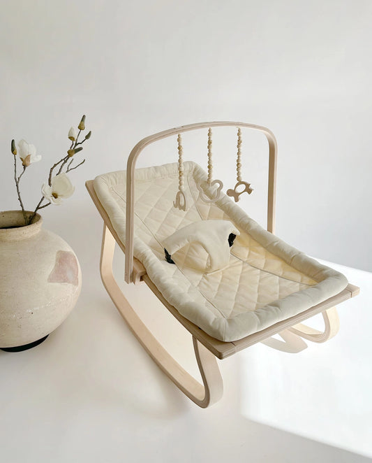 Baby Rocker with Play Arch - Ivory White