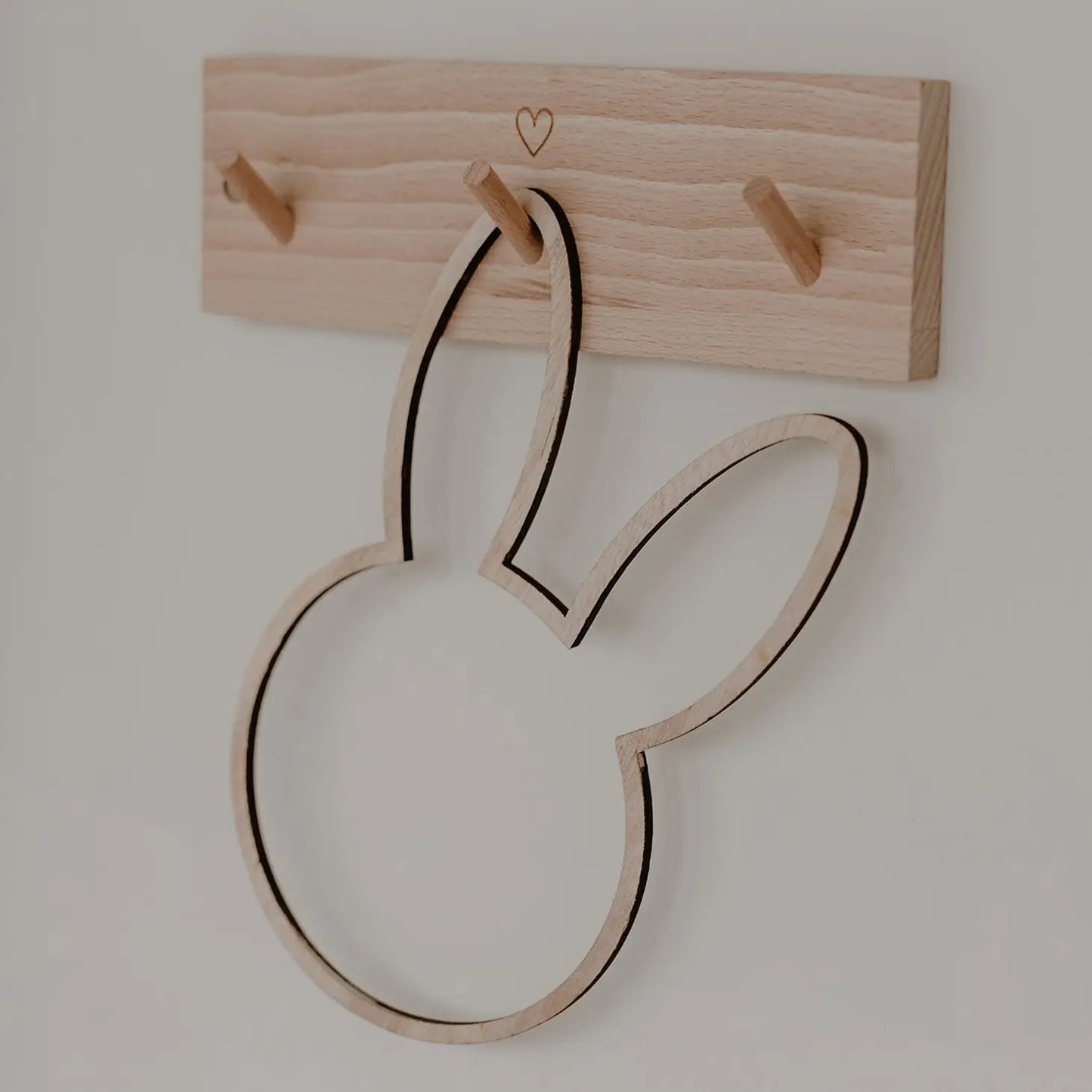 Wooden Wreath Bunny