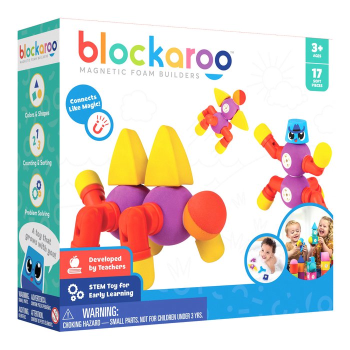 Blockaroo Patterns Blockaroo Magnetic Foam Blocks - Critter (17pcs) – Tiny Mighty Humans