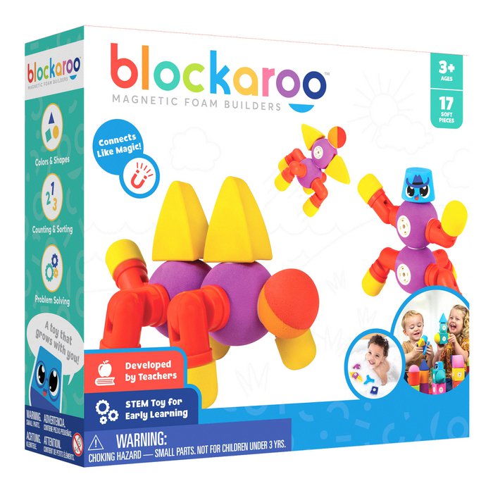 Blockaroo Magnetic Foam Blocks - Critter (17pcs)