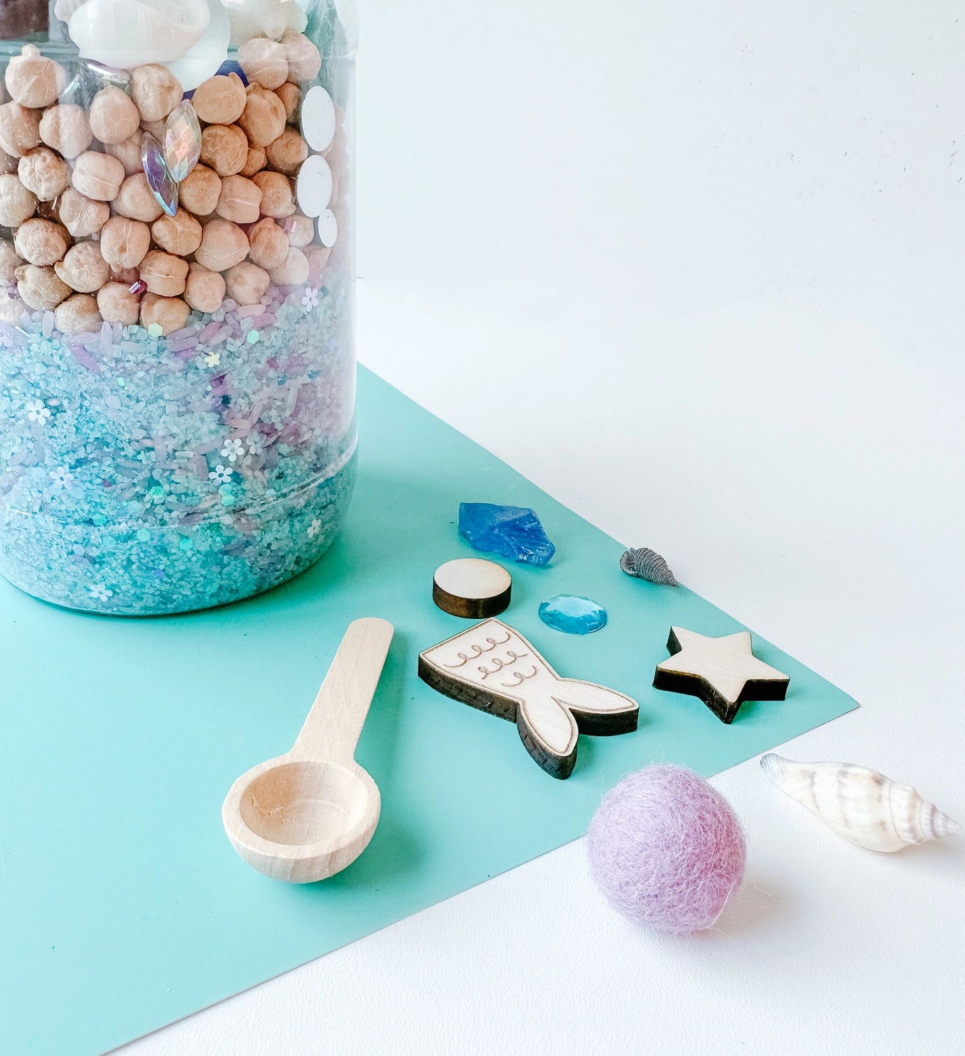 Sensory Kit – Mermaids – Pour + Play Jar