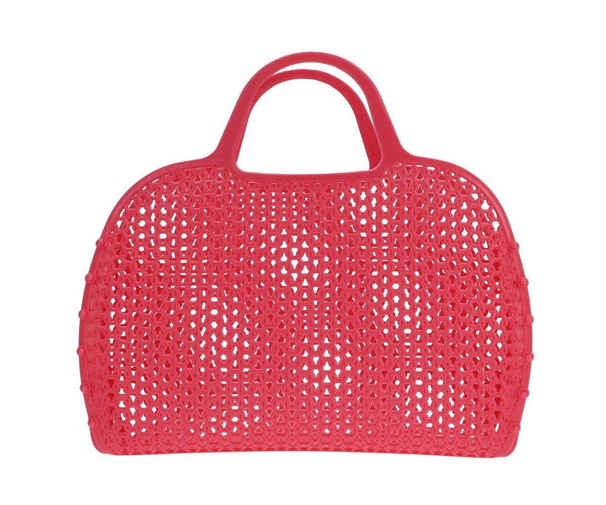 Vintage Plastic Retro Bag - Coral Red