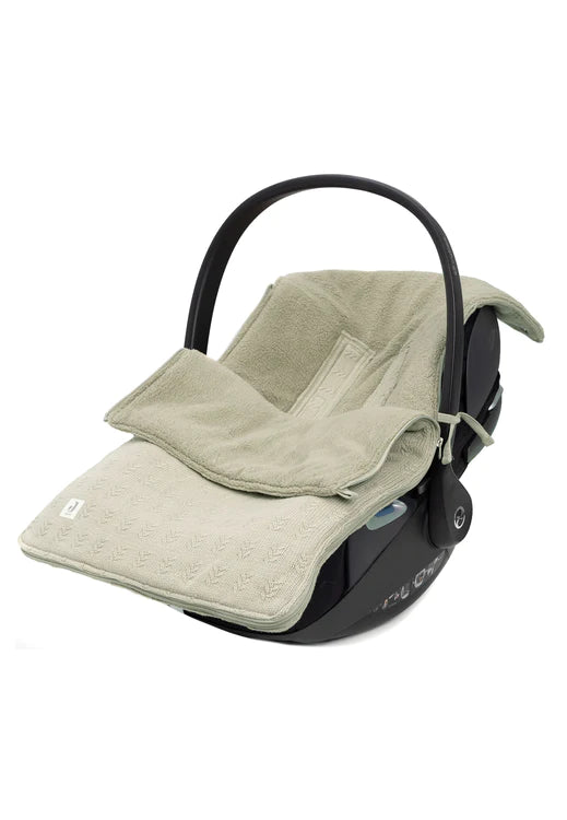 Footmuff for Car Seat Stroller Grain Knit - Olive Green