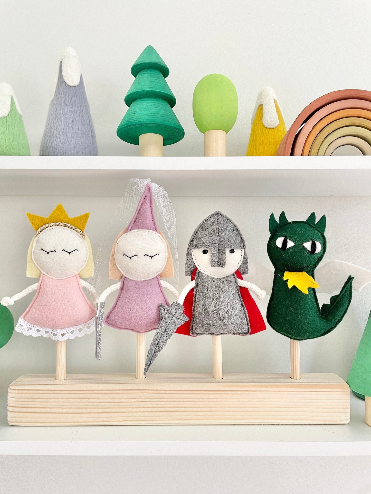 Fairy Tale 4-Puppets Set for MIMIKI puppet theatre