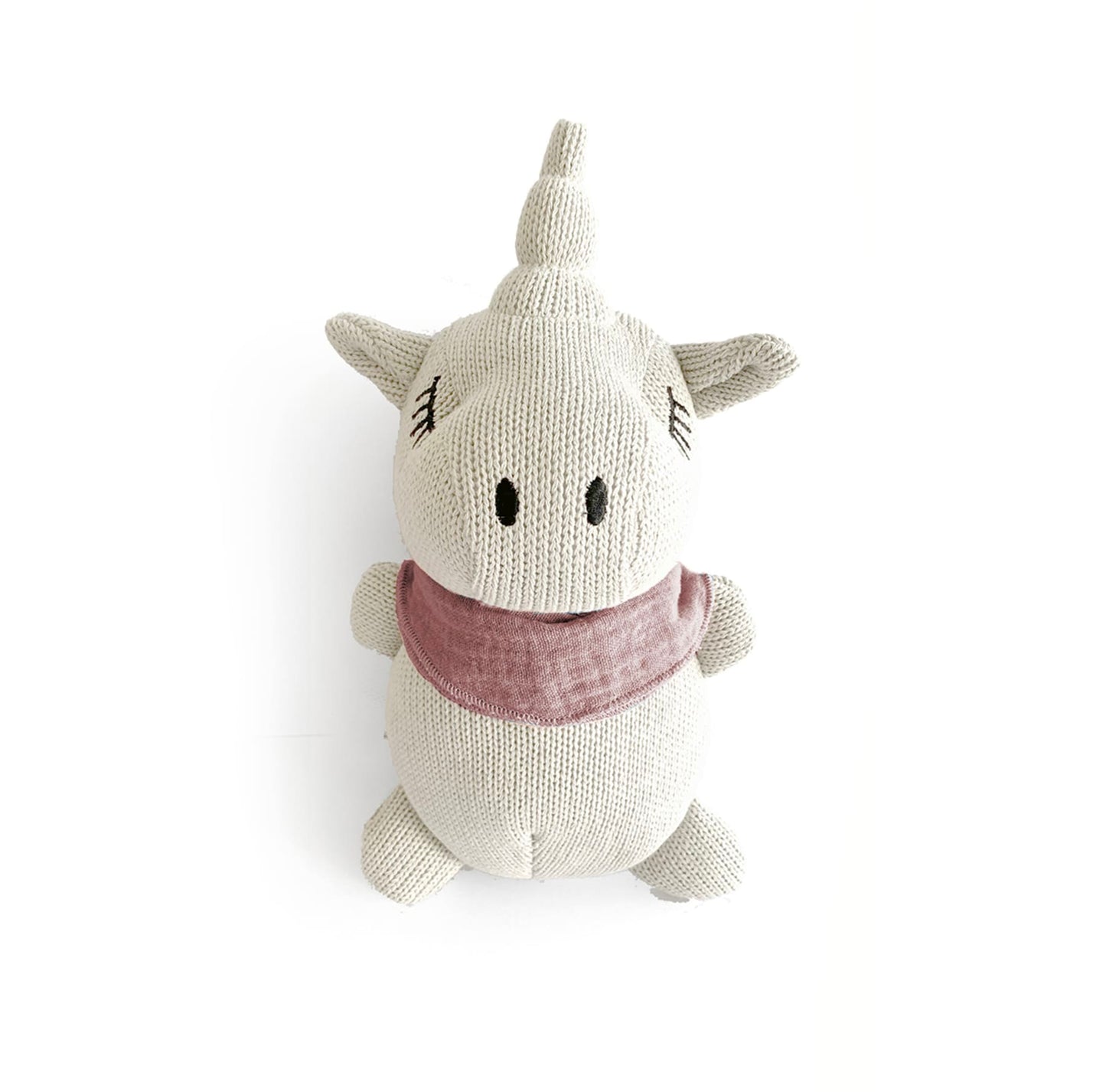 Unicorn Toy and Muslin Blanket Set - Clay Pink