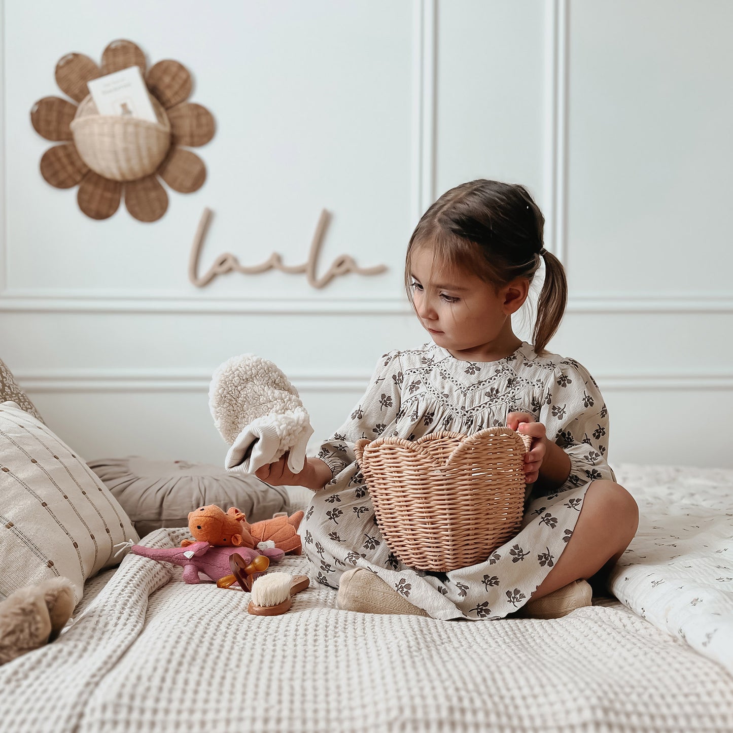 Rattan Lily Basket Set