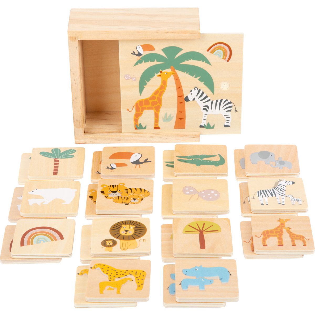 Wooden Memo Safari Cards