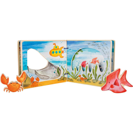 Wooden Picture Book Under the Sea, Interactive