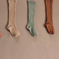 Baby Ribbed Cotton Knee-High Socks