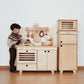 ZOE Natural Wood Play Kitchen + MIDMINI Plywood Tea Set for FREE
