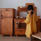 ZOE Mahogany Play Kitchen+ MIDMINI Plywood Tea Set for FREE