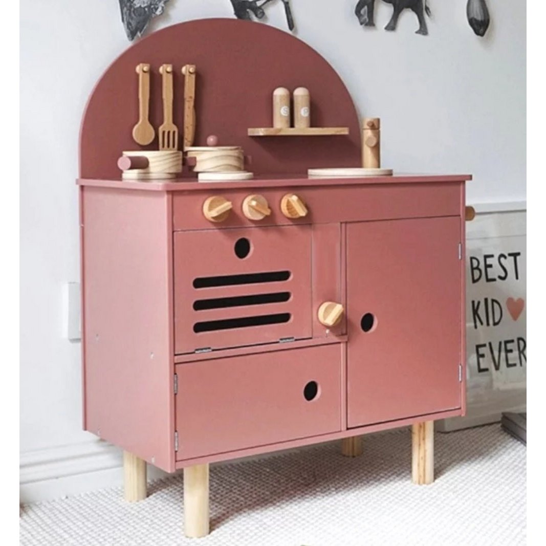 Wooden Kitchenette - Dusty Pink