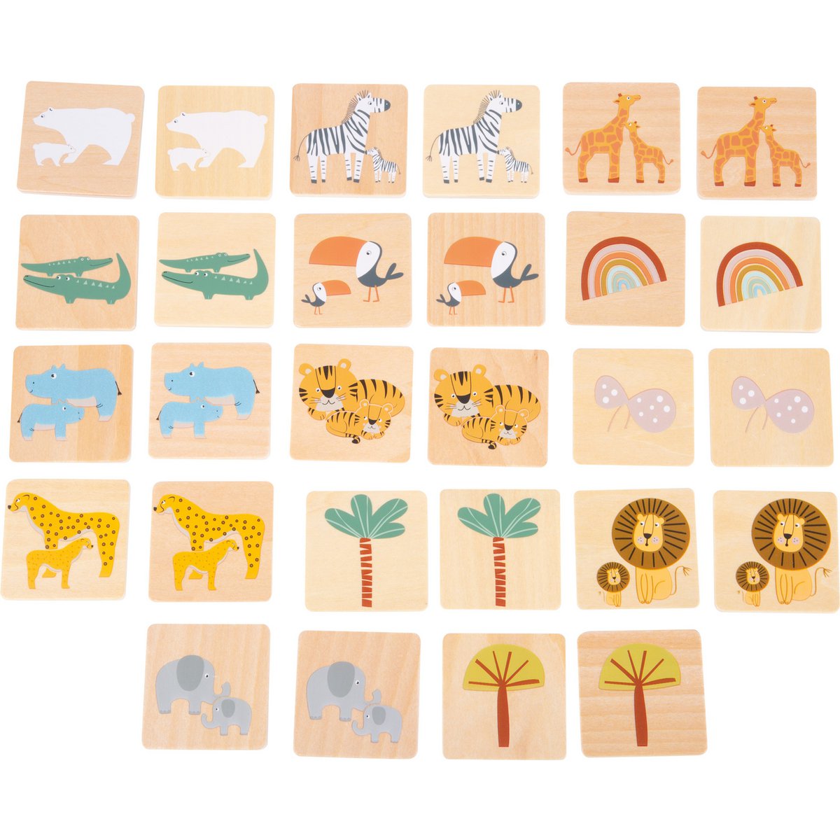 Wooden Memo Safari Cards