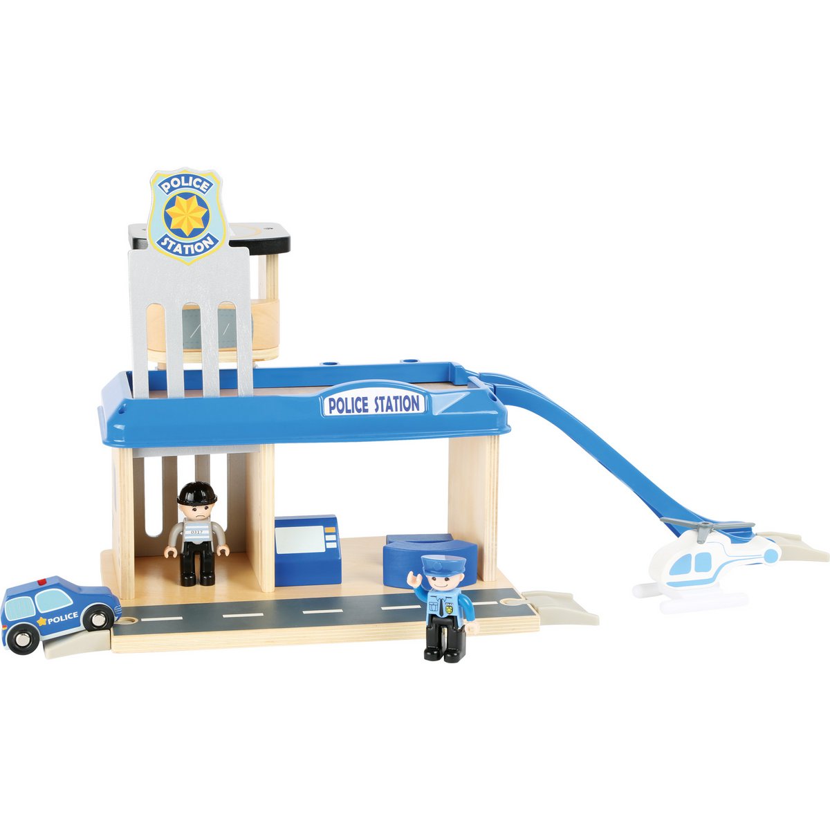 Wooden Police Station with Accessories