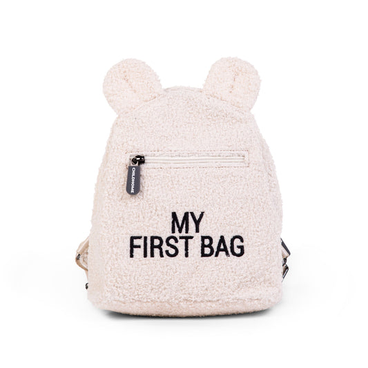 My first bag children's backpack - Teddy Off white