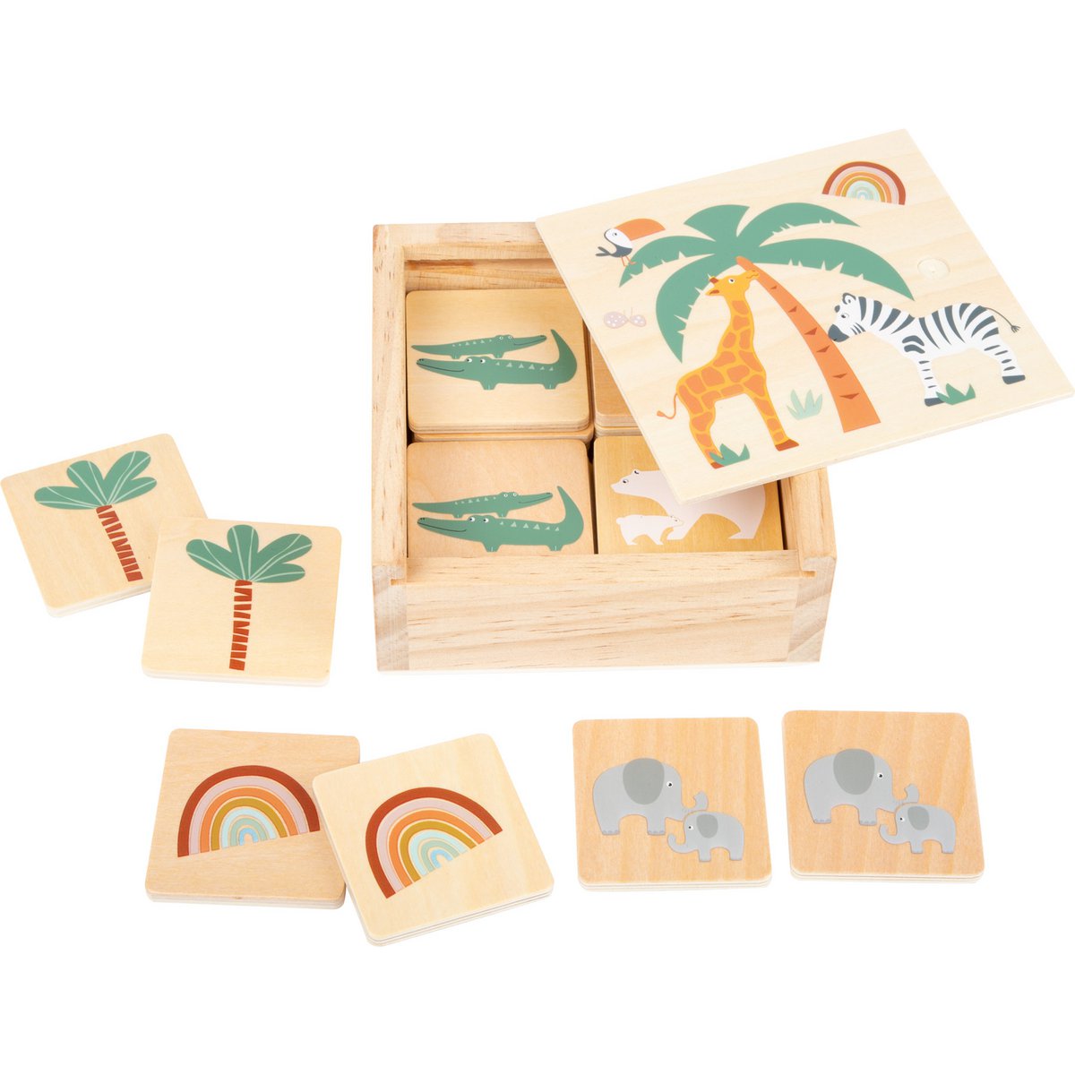 Wooden Memo Safari Cards