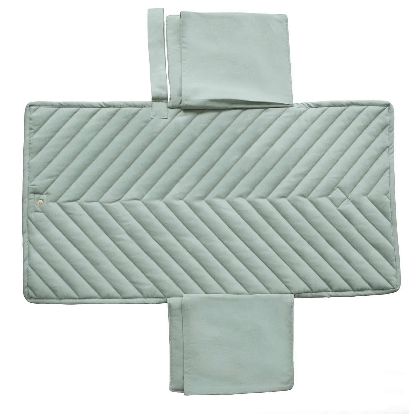 Quilted Portable Changing Pad - Roman Green