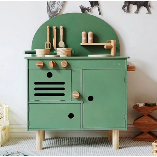 Wooden Kitchenette - Antique Green