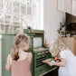 ZOE Dusty Green Wooden Play Kitchen + MIDMINI Plywood Tea Set for FREE